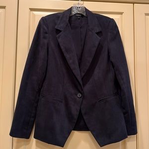 DREW faux suede blazer
